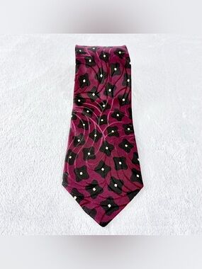 VTG Giorgio Armani Made in Italy 80s 90s Cravatte 100% Silk Art Deco Tie